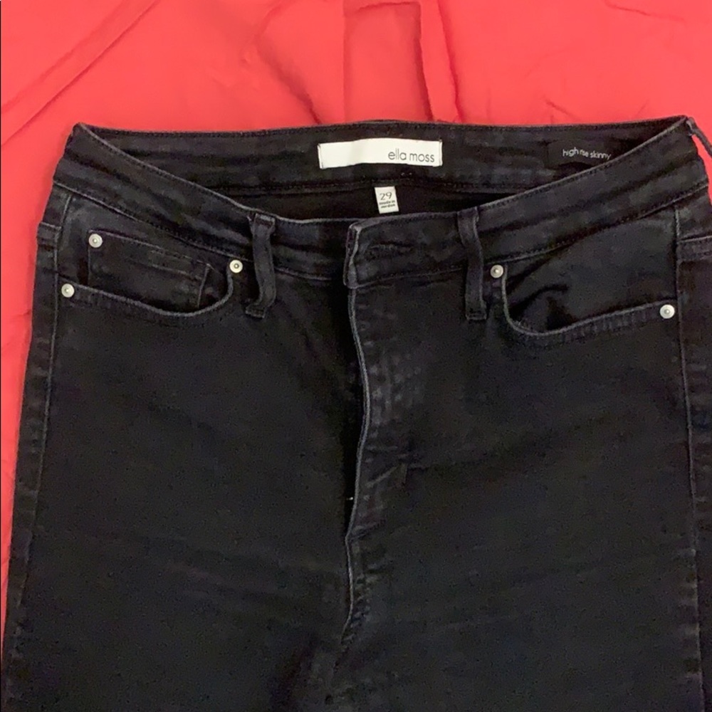 Ella Moss High Rise Skinny black jeans